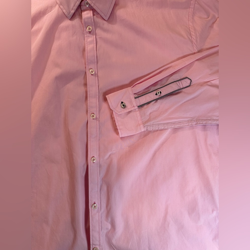 jeremy ARGYLE nyc | Men's Dress Shirt | Pink | XXL